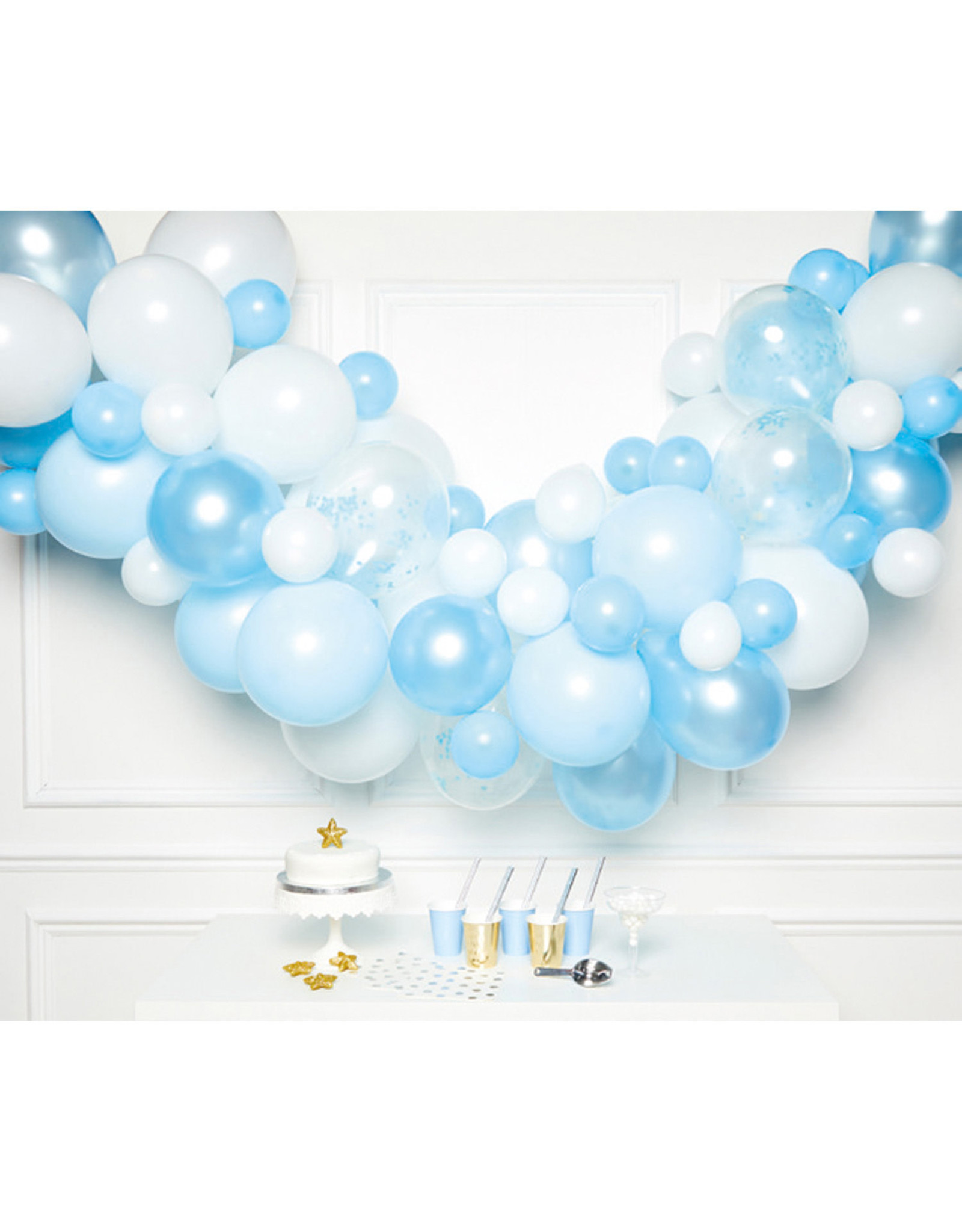 Ballonnenboogset DIY blauw 70 ballonnen