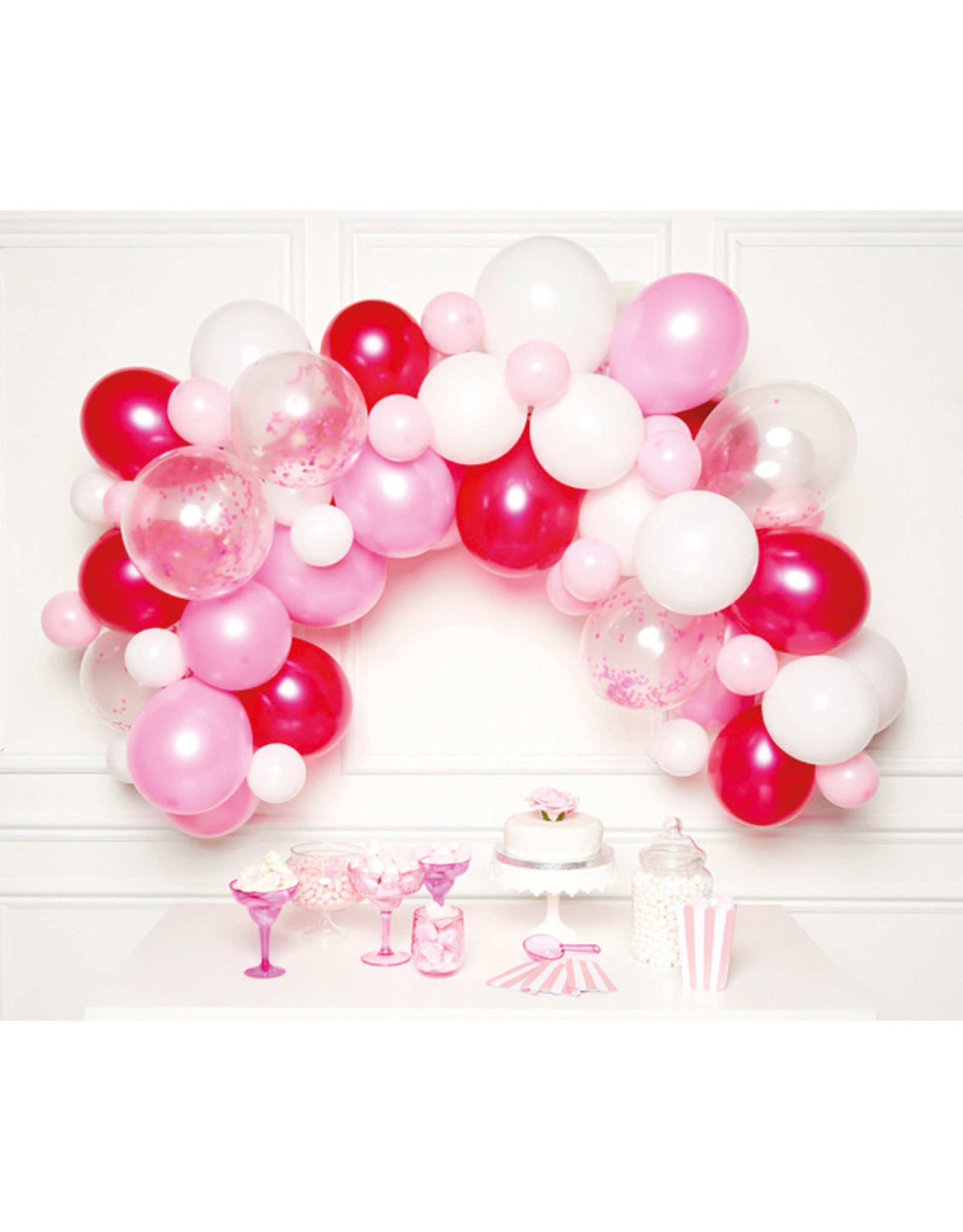 Ballonnenboogset DIY roze 70 ballonnen