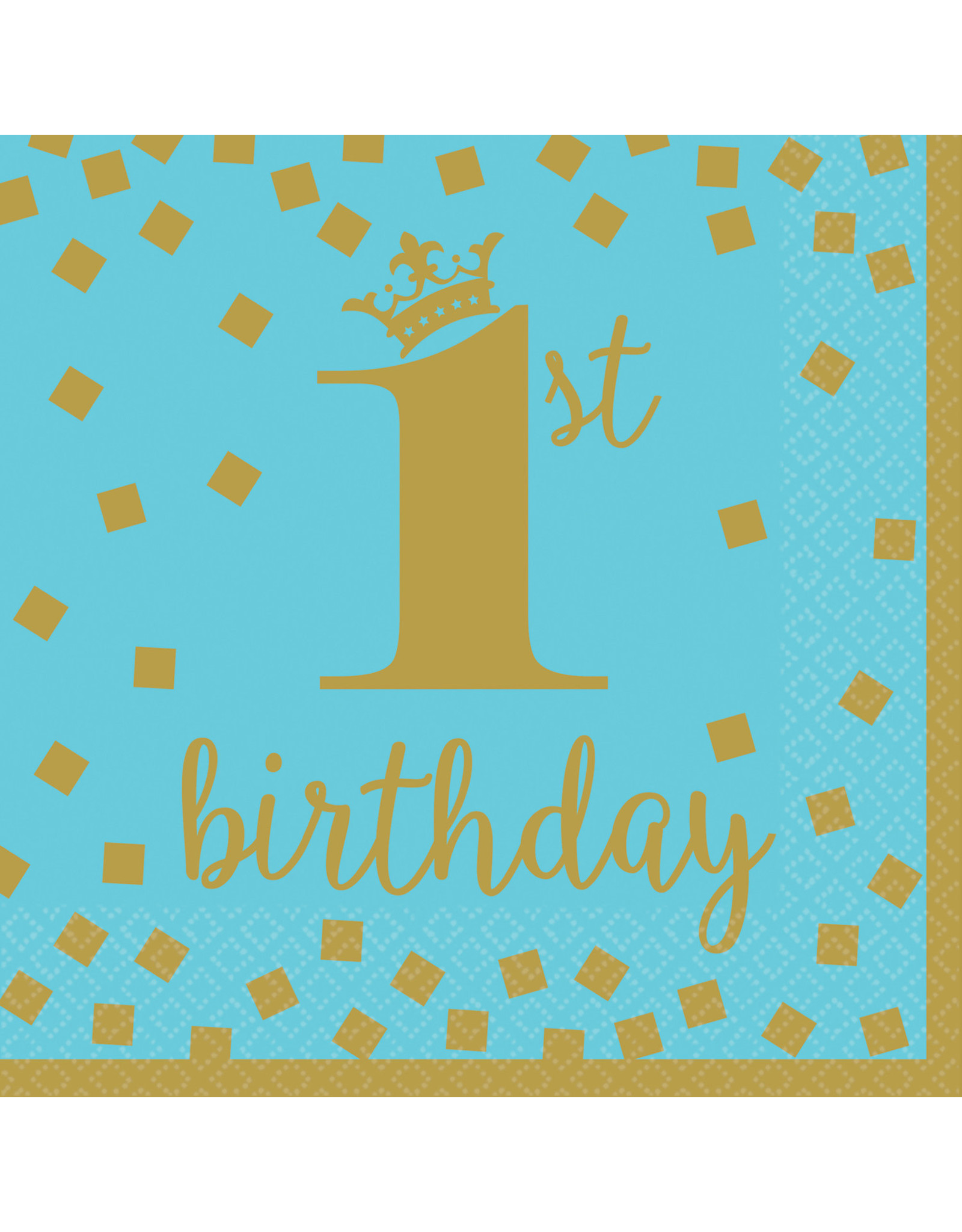 Amscan Servetten 1e Verjaardag Goud Blauw Groot 16 Stuks Celebrate Online