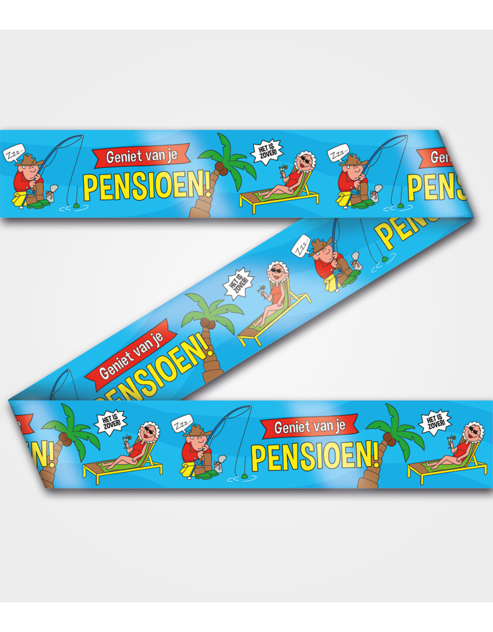 Party tape pensioen cartoon 12 meter