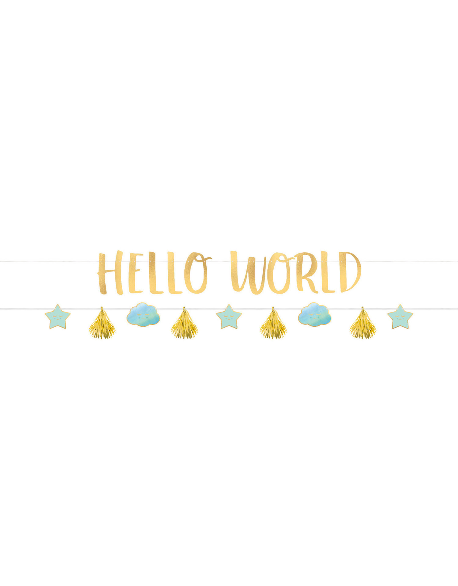 Amscan hello world banner kit boy