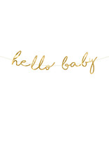 Letterslinger hello baby goud 2 meter