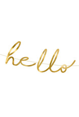 Letterslinger hello baby goud 2 meter