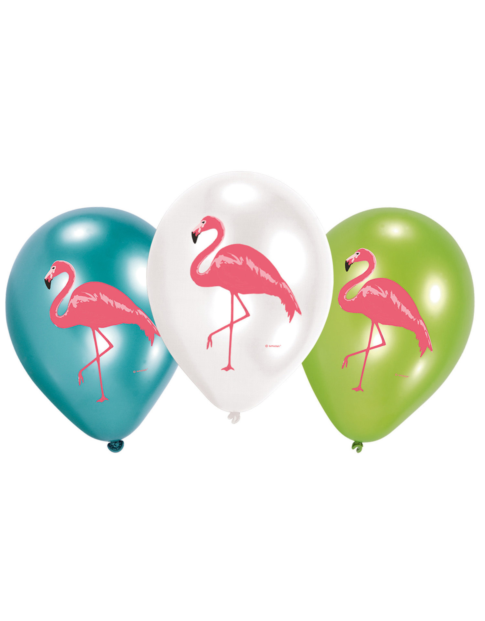 Amscan Flamingo latex ballonnen 6 stuks