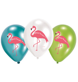 Amscan Flamingo latex ballonnen 6 stuks