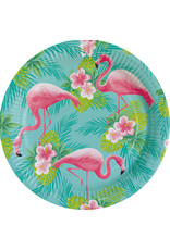 Amscan flamingo borden 23 cm 8 stuks