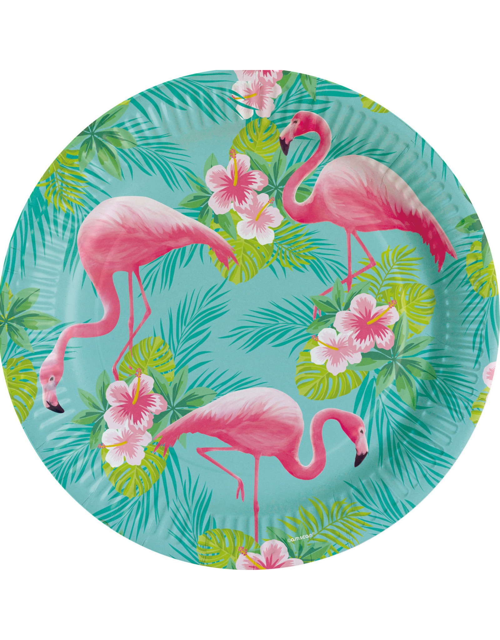 Amscan flamingo borden 23 cm 8 stuks