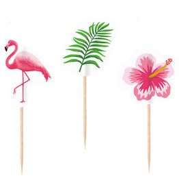 Flamingo party prikkers 20 stuks