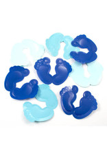 Tafeldecoratie XL baby voetjes blauw