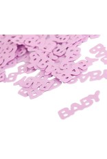 Tafelconfetti woord baby roze