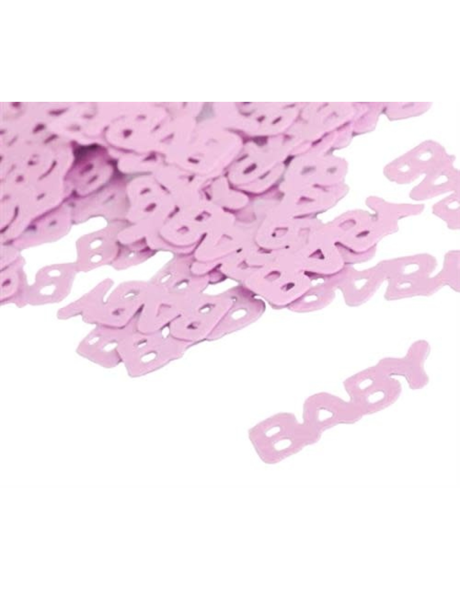 Tafelconfetti woord baby roze