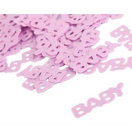 Tafelconfetti woord baby roze