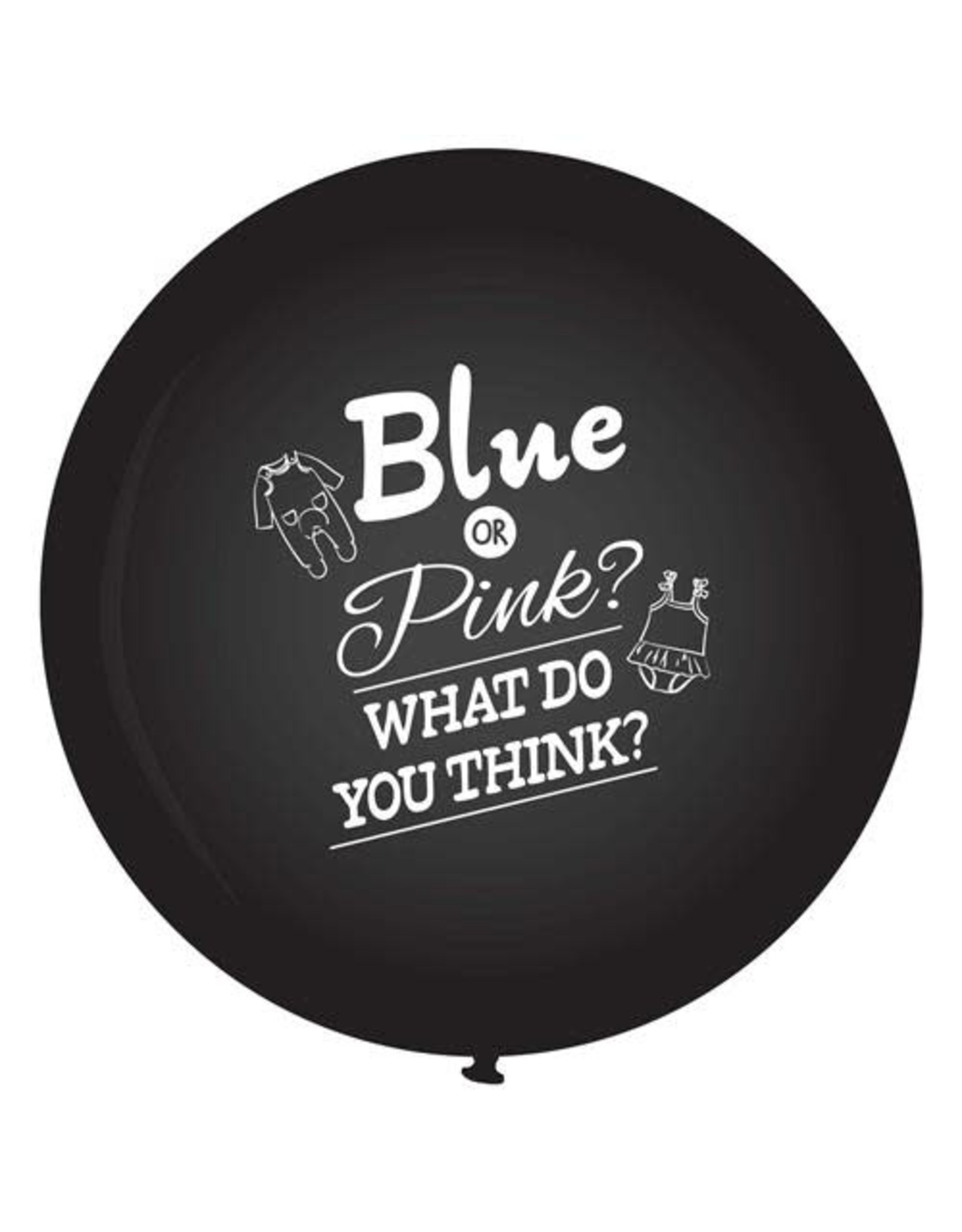 XXL Gender Reveal ballon Blue or pink? 90 cm