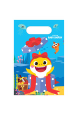 Baby Shark papieren uitdeelzakjes 8 stuks