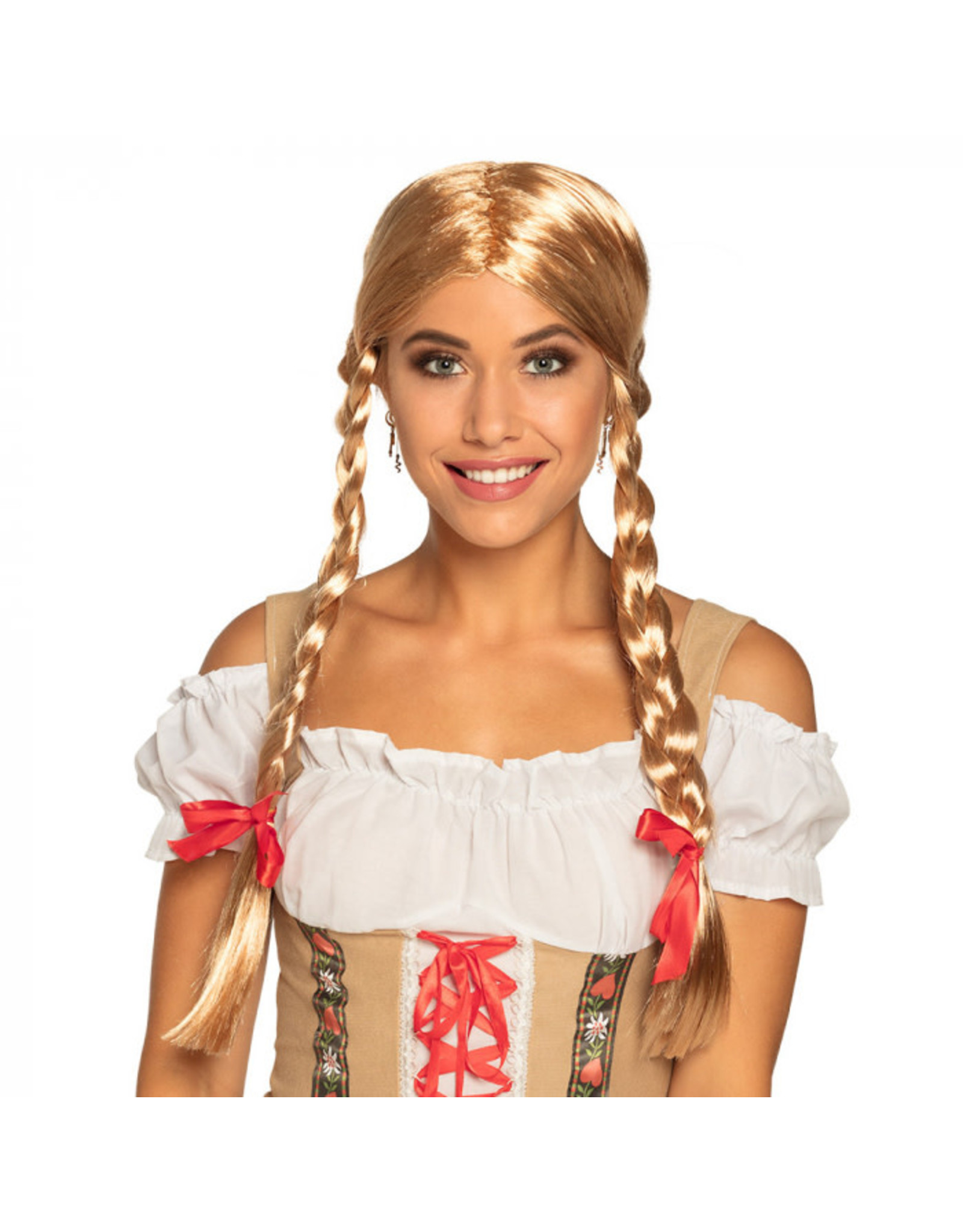 Boland pruik Heidi blond (Oktoberfest)