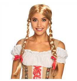 Boland pruik Heidi blond (Oktoberfest)
