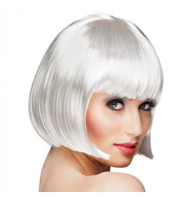 Boland pruik cabaret wit bobline
