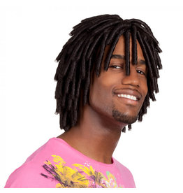 Boland pruik rasta zwart 1 stuk