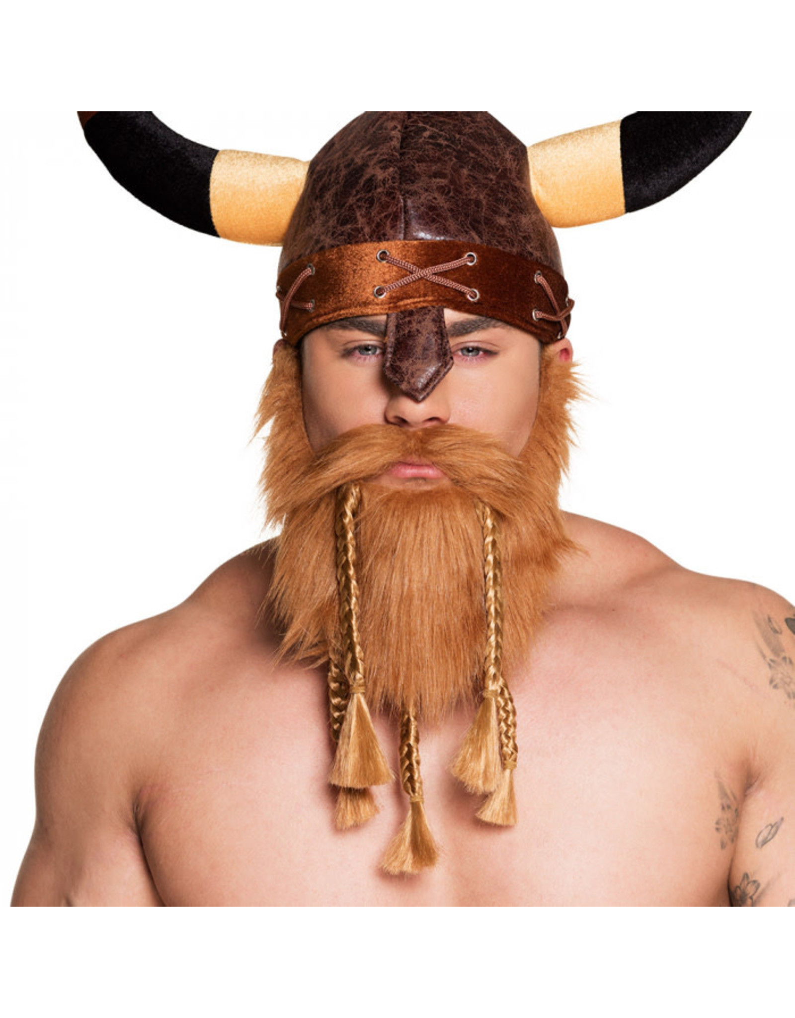 Boland baard + snor viking