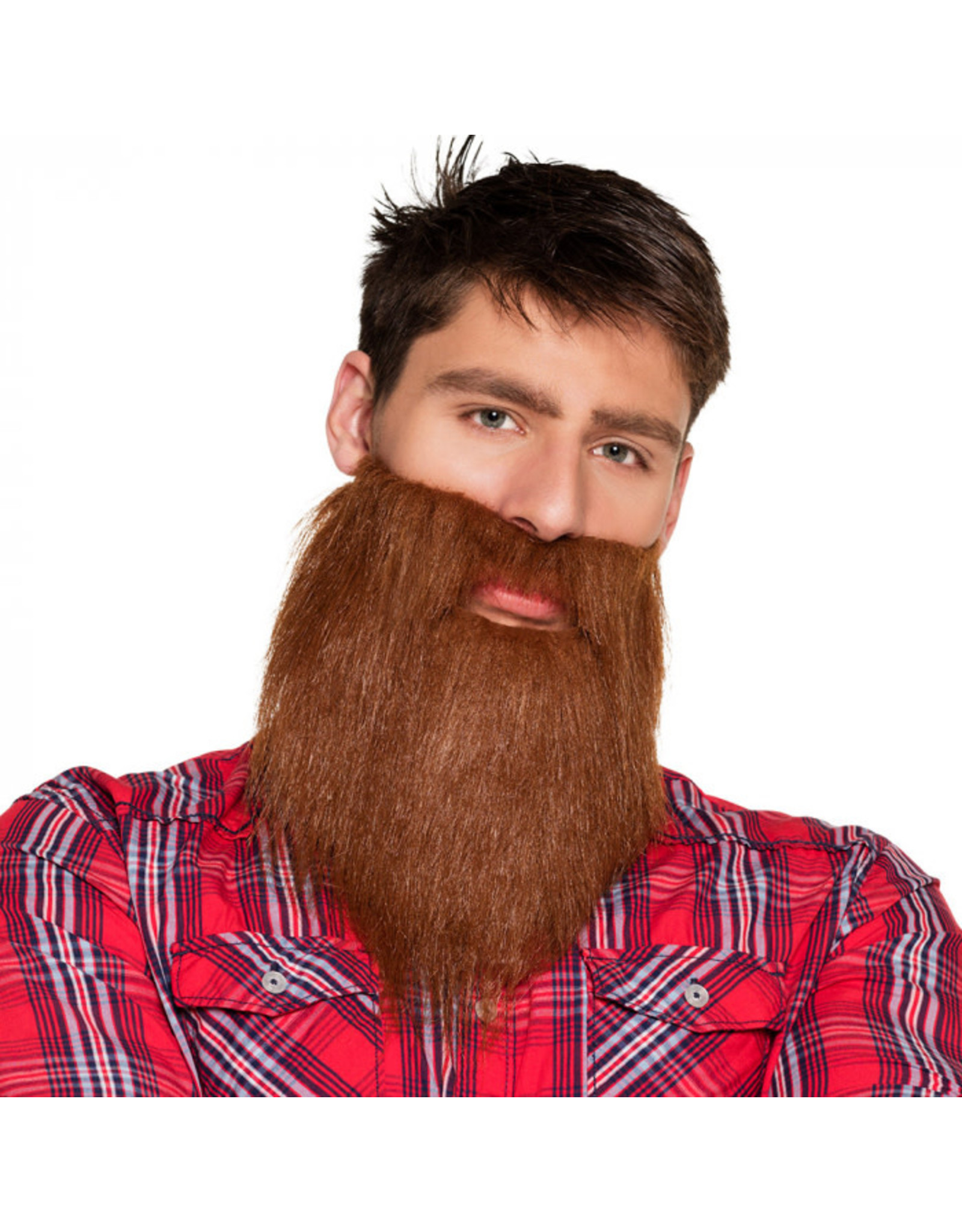 Boland baard hipster bruin (incl snor)