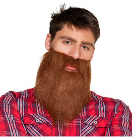 Boland baard hipster bruin 1 stuk