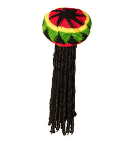 Boland muts rasta met dreadlocks 1 stuk