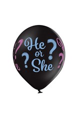 Belbal latex ballon he or she 6 stuks