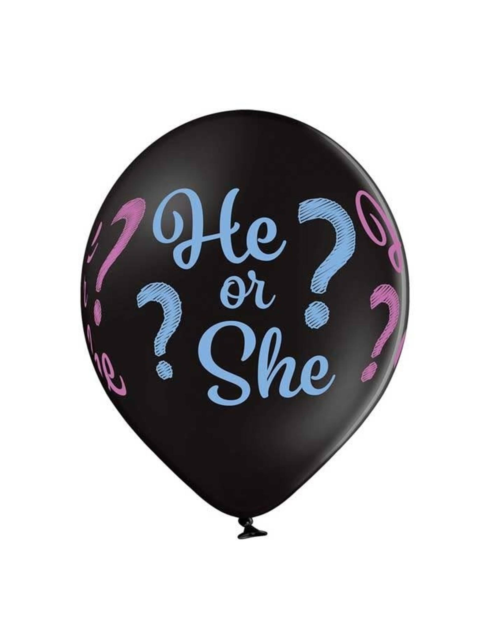 Belbal latex ballon he or she 6 stuks