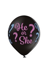 Belbal latex ballon he or she 6 stuks