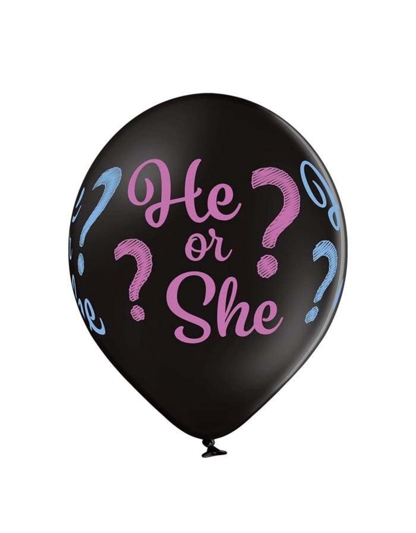 Belbal latex ballon he or she 6 stuks