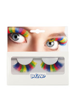 Boland wimpers regenboogkleuren 1 set