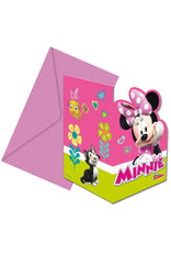 Minnie Mouse uitnodigingen 6 stuks