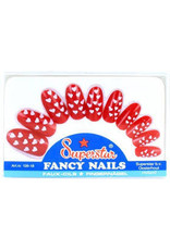 Superstar fancy nails rood met hartjes