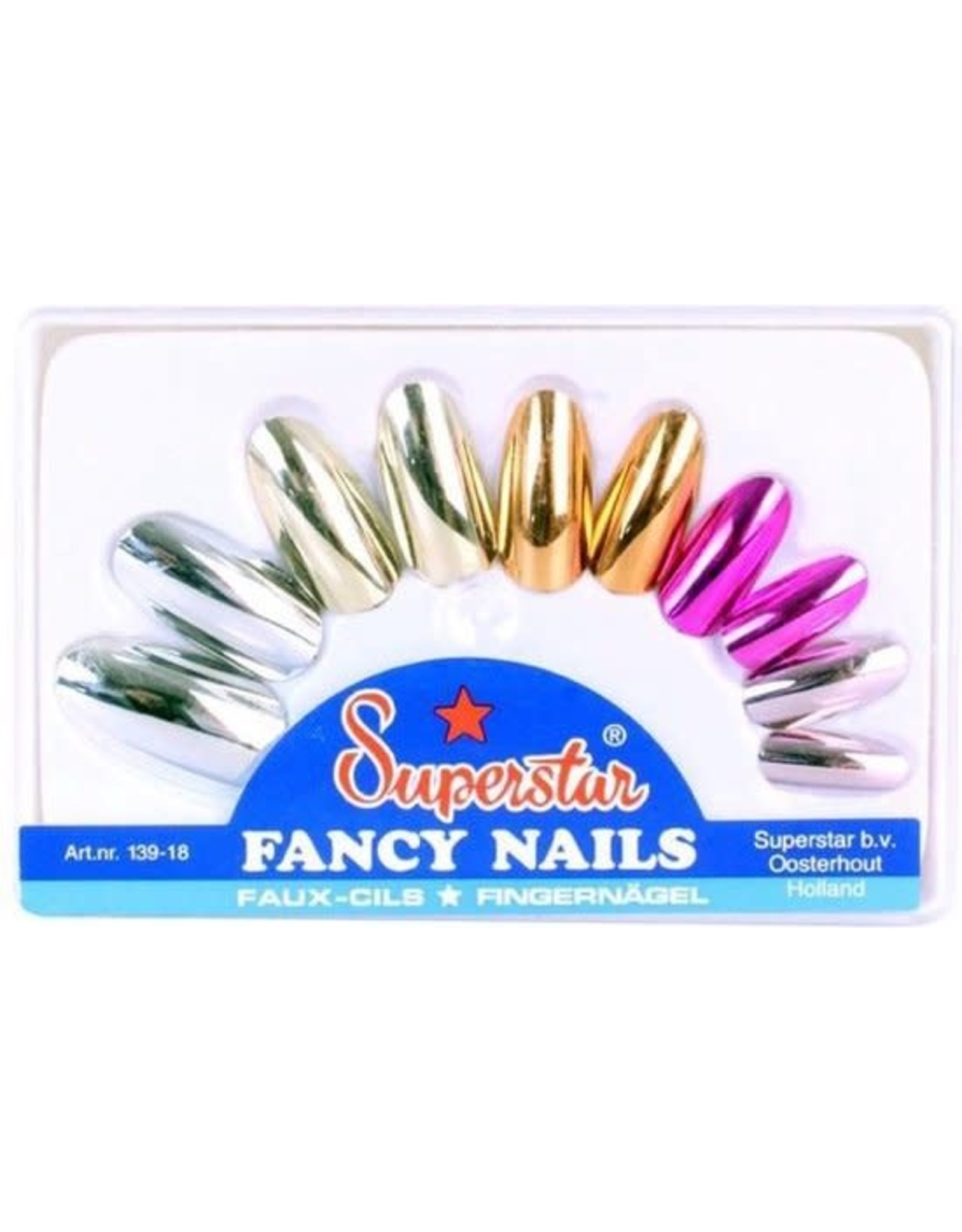 Superstar fancy nails metallic div kleuren