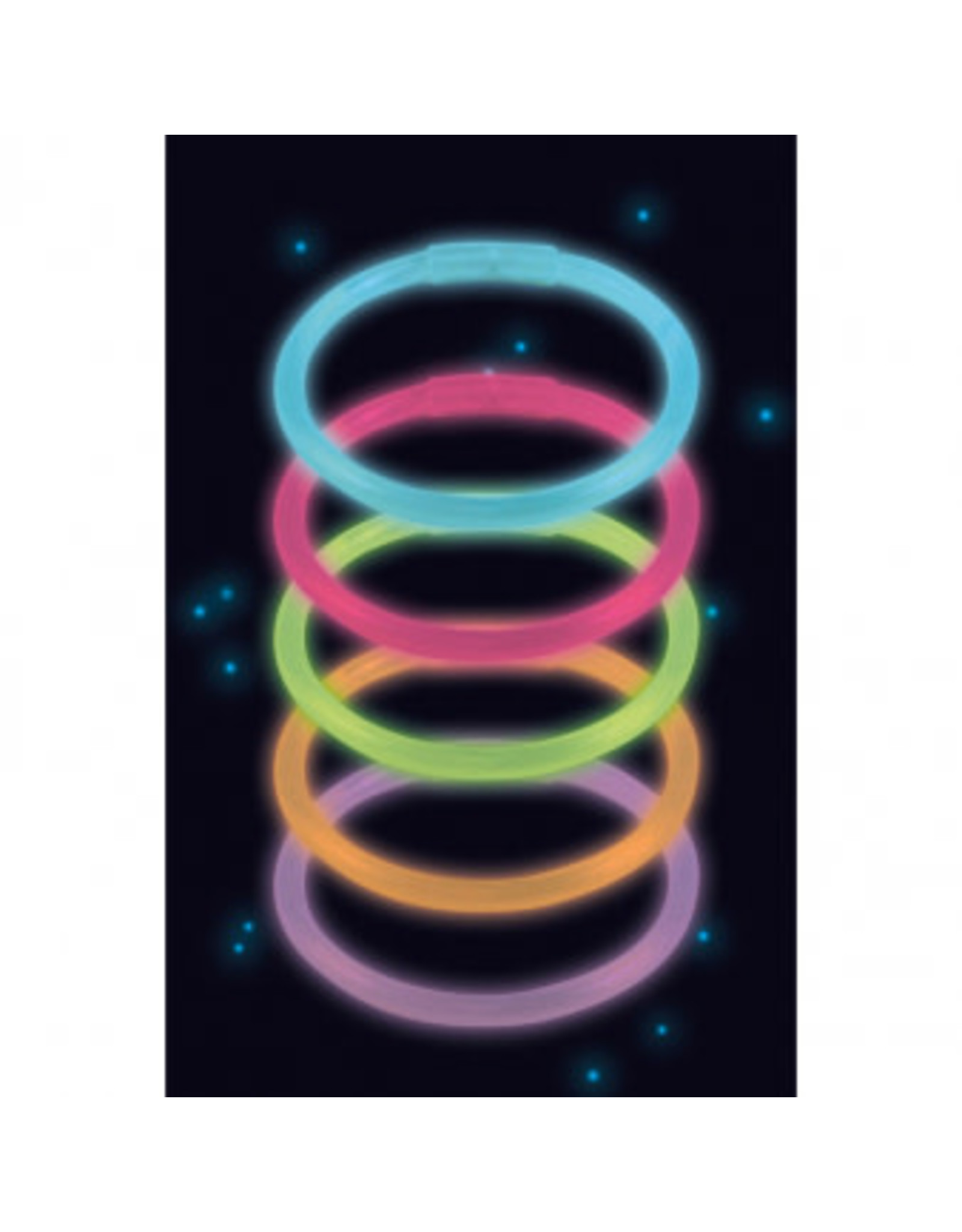 Lichtgevende armbanden 25 stuks div kleuren