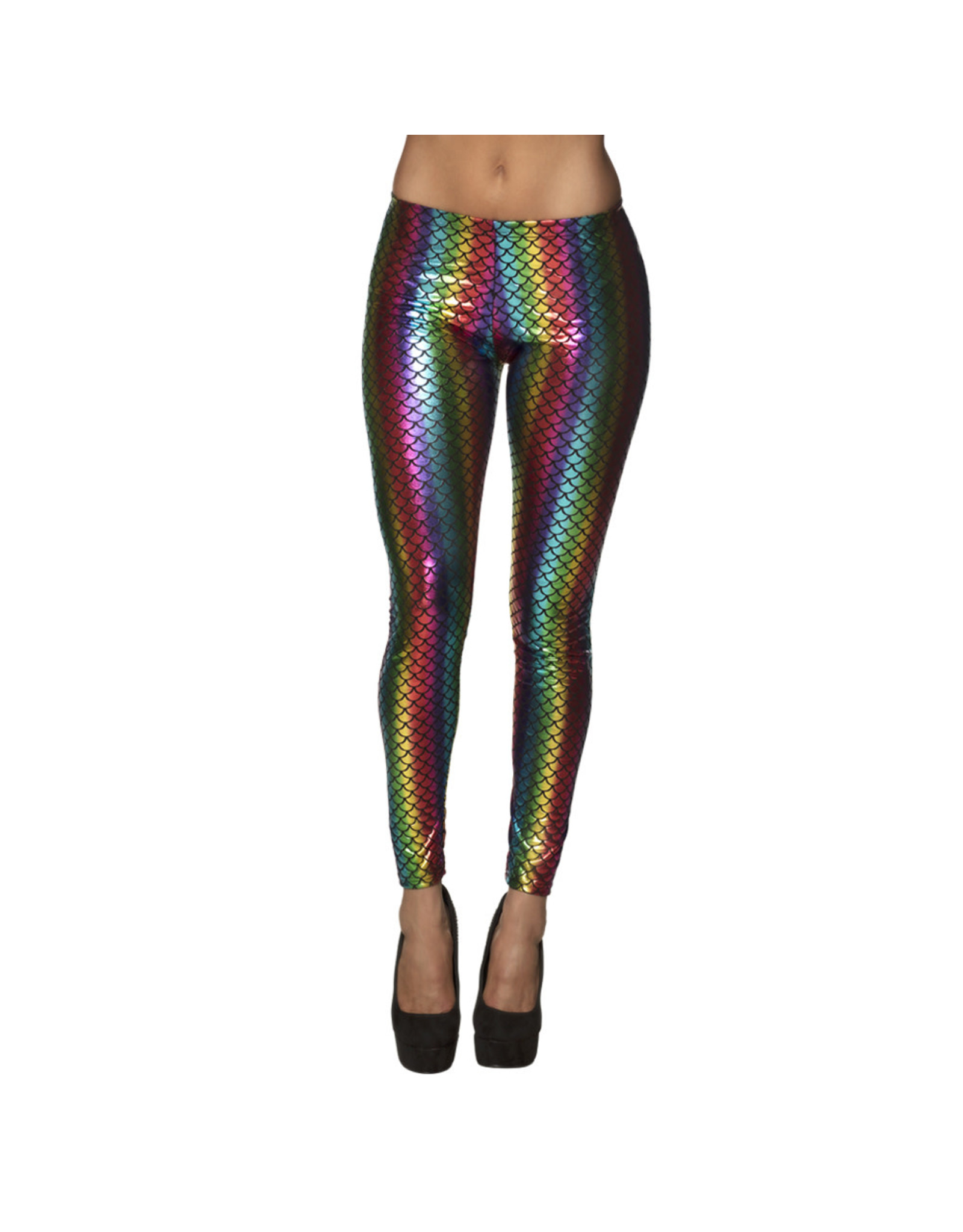 Boland legging regenboogkleuren stretch maat M