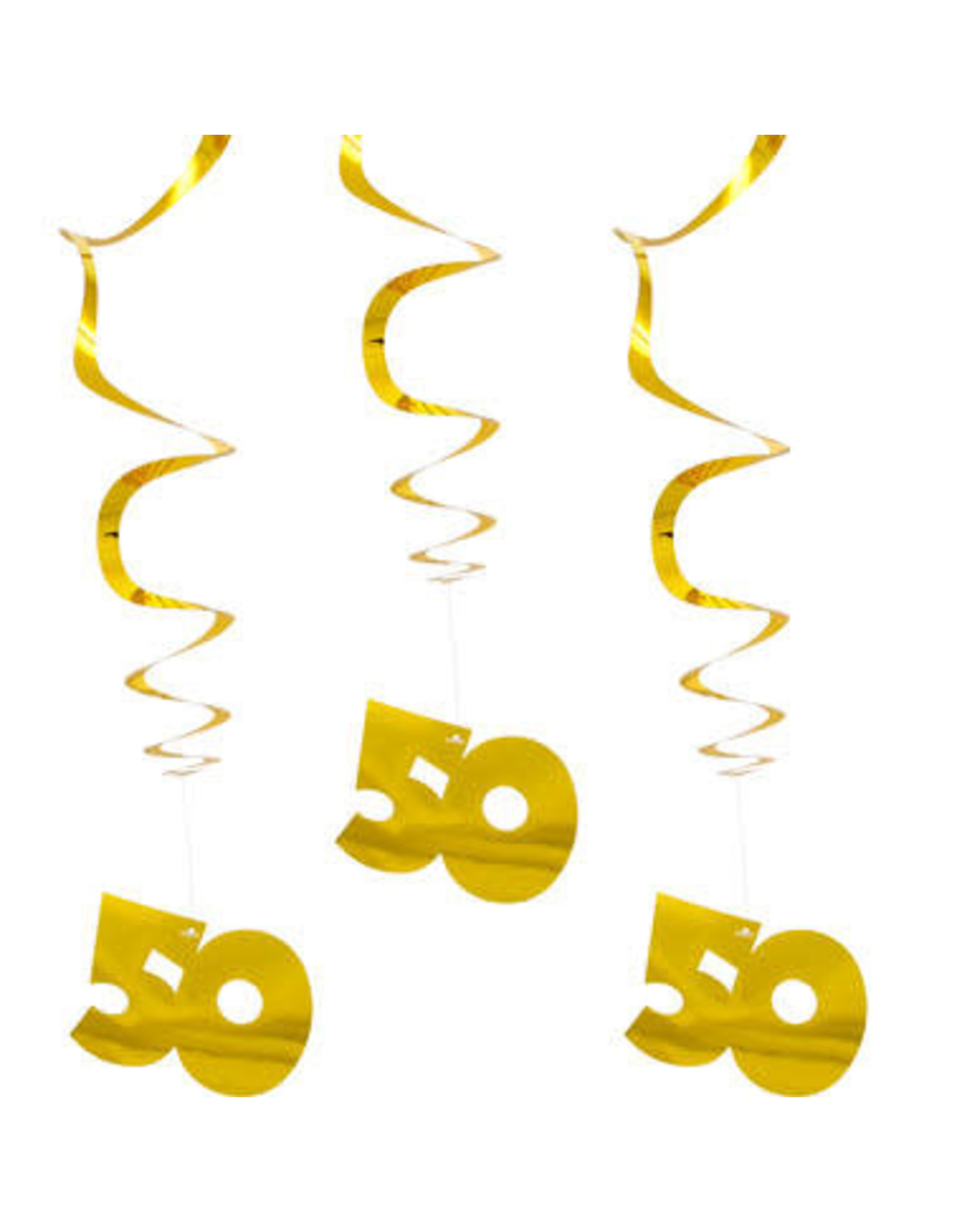 Gouden hangdecoratie 50 3-delig