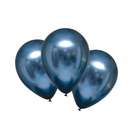 Amscan chroom ballon azure blauw 6 stuks