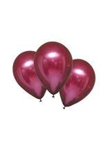 Latex ballonnen chroom pomegranate 6 stuks
