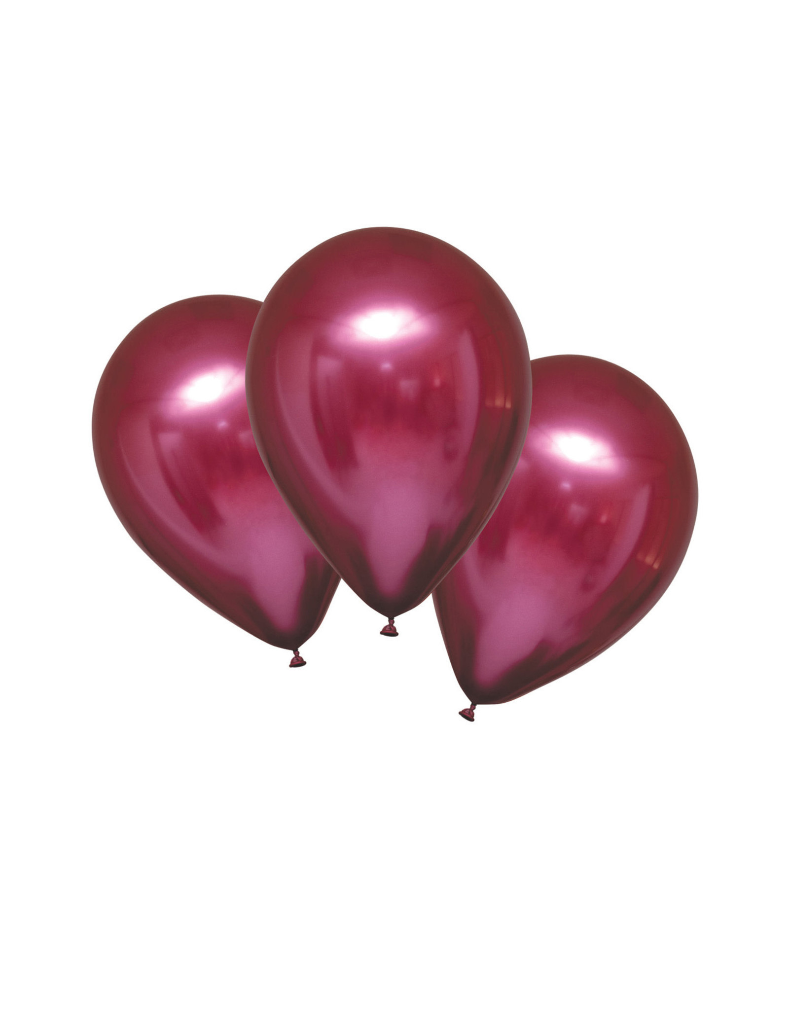 Latex ballonnen chroom pomegranate 6 stuks