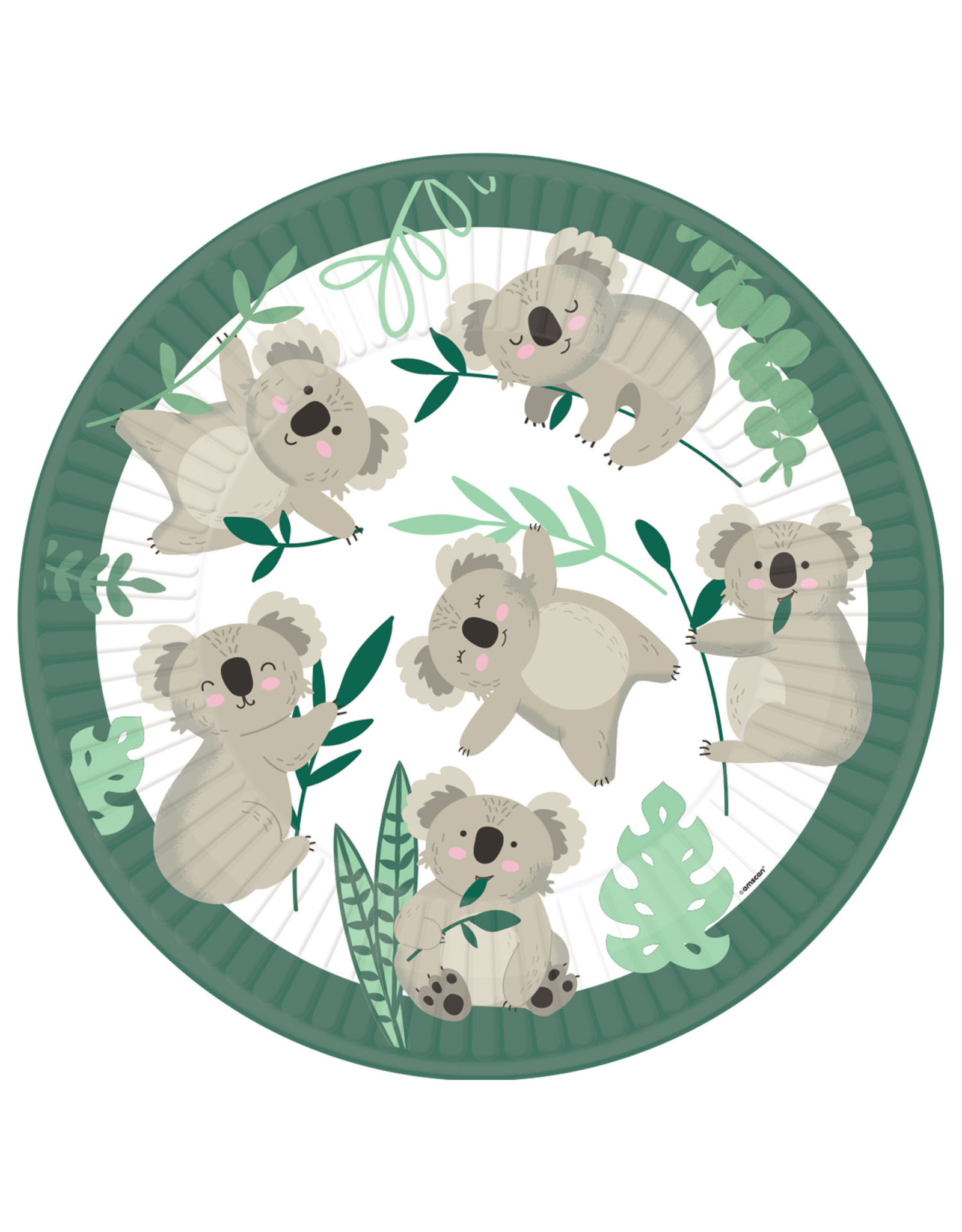 Koala kartonnen borden 23 cm 8 stuks