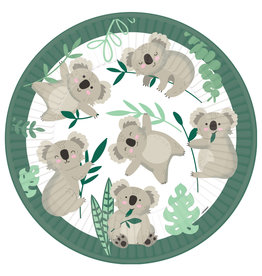 Koala kartonnen borden 23 cm 8 stuks