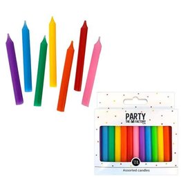 Jumbo kaarsjes regenboog kleuren 13 stuks