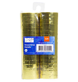 Serpentines goud metallic 2x 18x 4 meter Serpentines goud metallic 2x 18x 4 meter