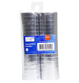 Serpentines zilver metallic 2x 18x 4 meter Serpentines zilver metallic 2x 18x 4 meter