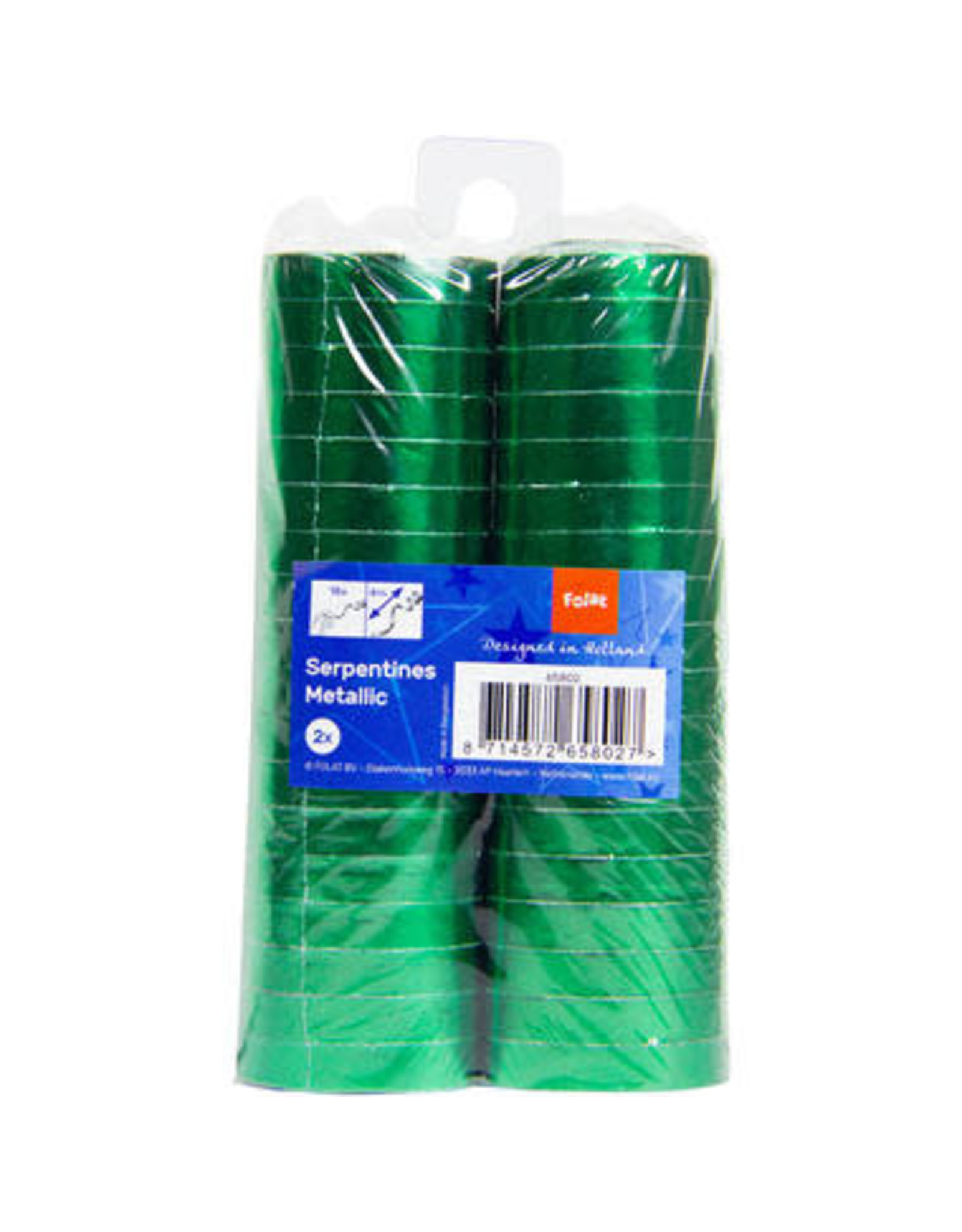 Folat serpentines groen metallic 2x 18x 4 meter