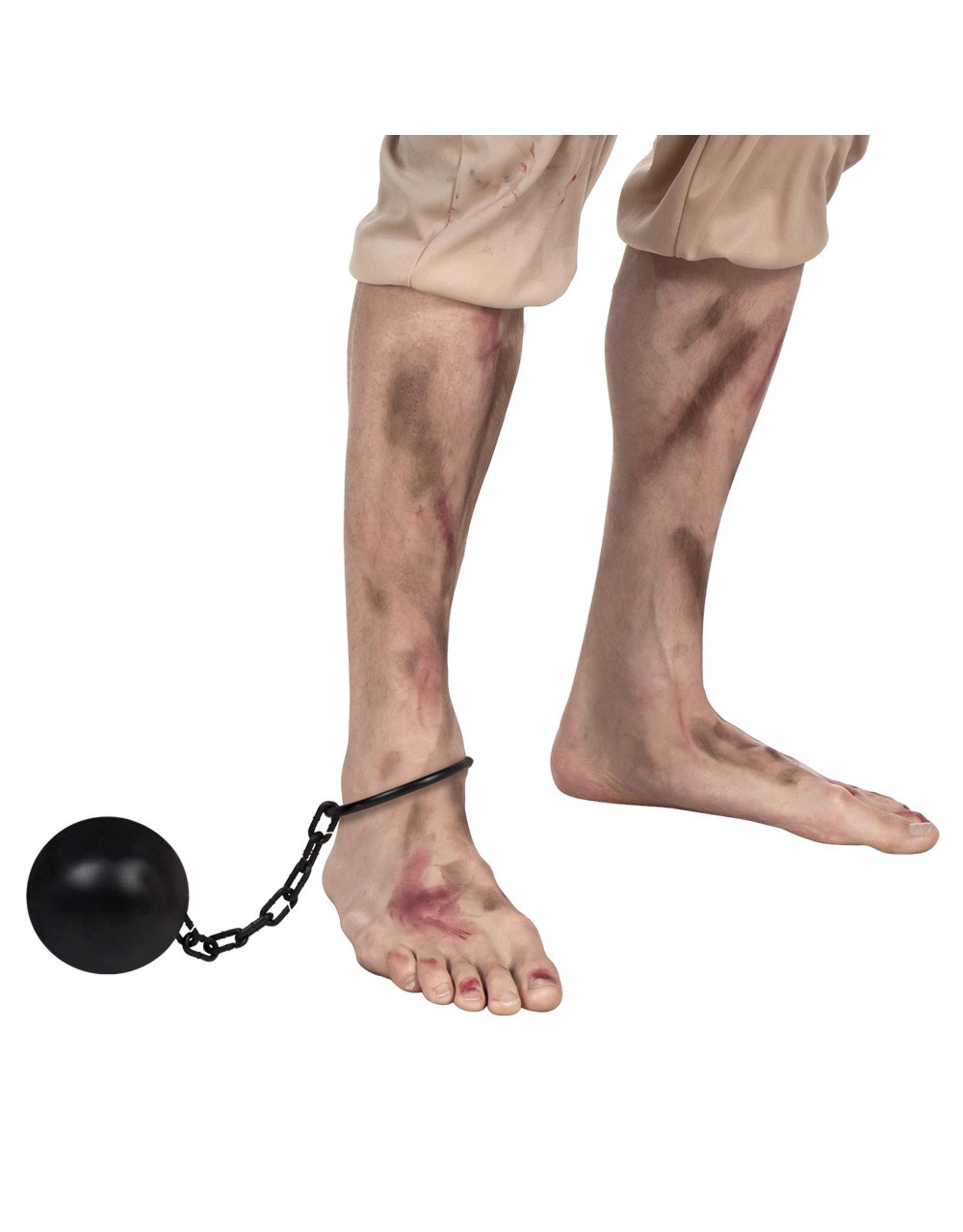 Boland ketting met kogel 1 stuk