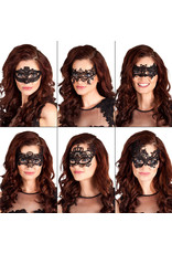 Boland oogmasker Masquerade zwart 1 stuk