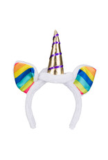 Boland tiara unicorn regenboog 1 stuk