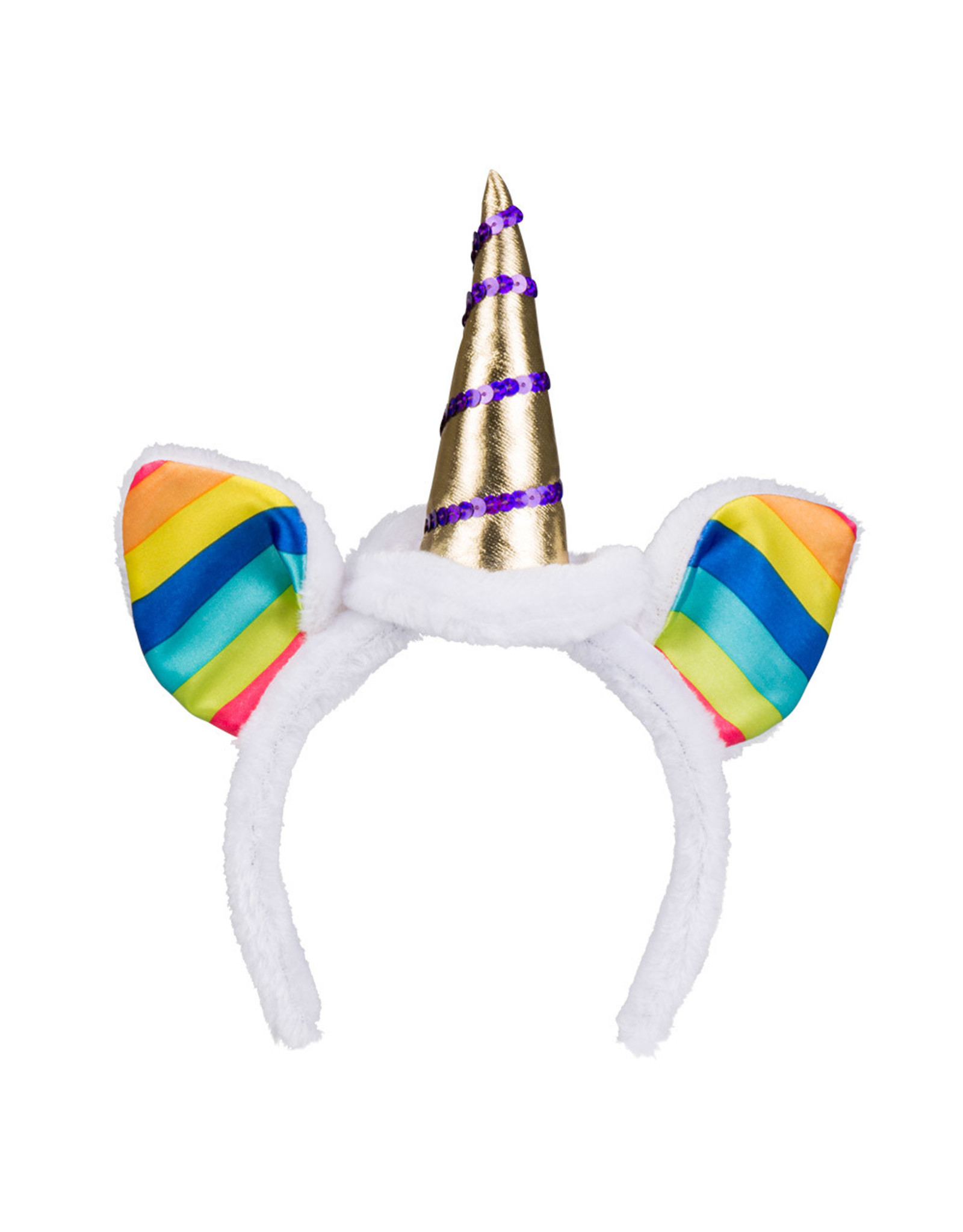 Boland tiara unicorn regenboog 1 stuk